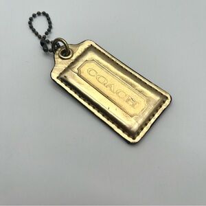 COACH Vintage Gold Leather Hang Tag